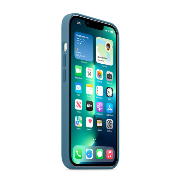 Apple Silicone Case - Silikonowe etui z MagSafe do iPhone 13 Pro (zielonomodry)