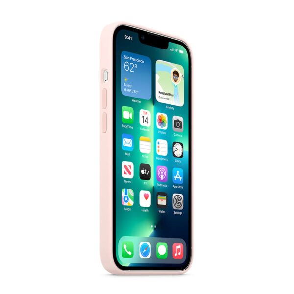 Apple Silicone Case - Silikonowe etui z MagSafe do iPhone 13 Pro (kredowy róż)