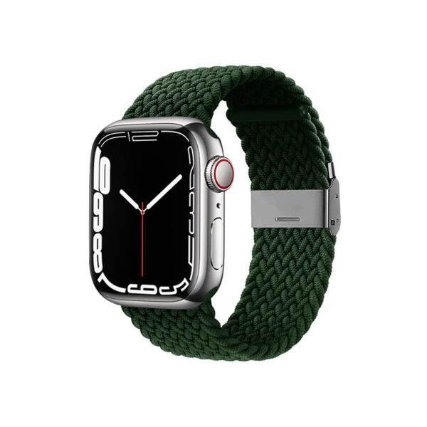 Crong Wave Band – Pleciony pasek do Apple Watch 38/40/41 mm (zielony)