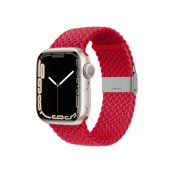 Crong Wave Band – Pleciony pasek do Apple Watch 38/40/41 mm (czerwony)