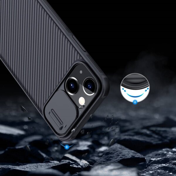 Nillkin CamShield Pro - Etui Apple iPhone 13 Mini z osłoną aparatu (Black)