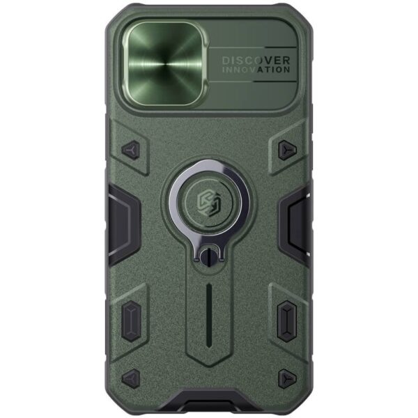 Nillkin CamShield Armor - Etui Apple iPhone 12 / 12 Pro z osłoną aparatu (Dark Green)