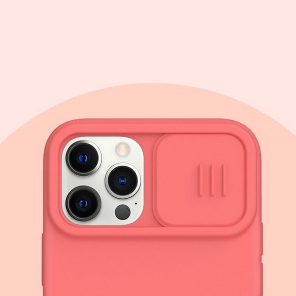 Nillkin CamShield Silky Magnetic - Etui Apple iPhone 12 / 12 Pro z osłoną aparatu (Orange Pink)