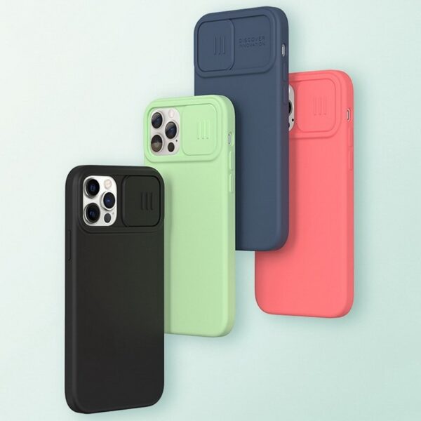 Nillkin CamShield Silky Magnetic - Etui Apple iPhone 12 / 12 Pro z osłoną aparatu (Purple)