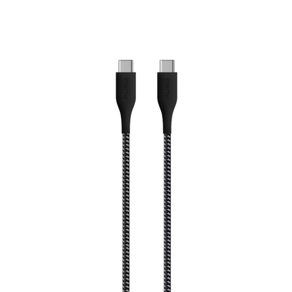 PURO Fabric Ultra Strong - Kabel w oplocie heavy duty USB-C / USB-C 2m (czarny)