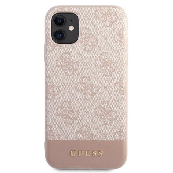 Guess 4G Bottom Stripe Collection - Etui iPhone 11 (różowy)