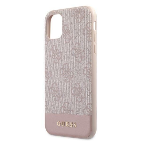 Guess 4G Bottom Stripe Collection - Etui iPhone 11 (różowy)