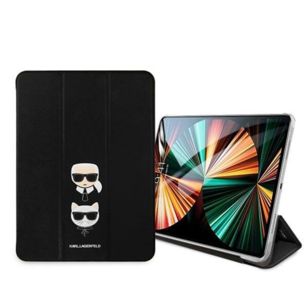 Karl Lagerfeld Saffiano Karl & Choupette Heads – Etui iPad Pro 11" 2021 (czarny)